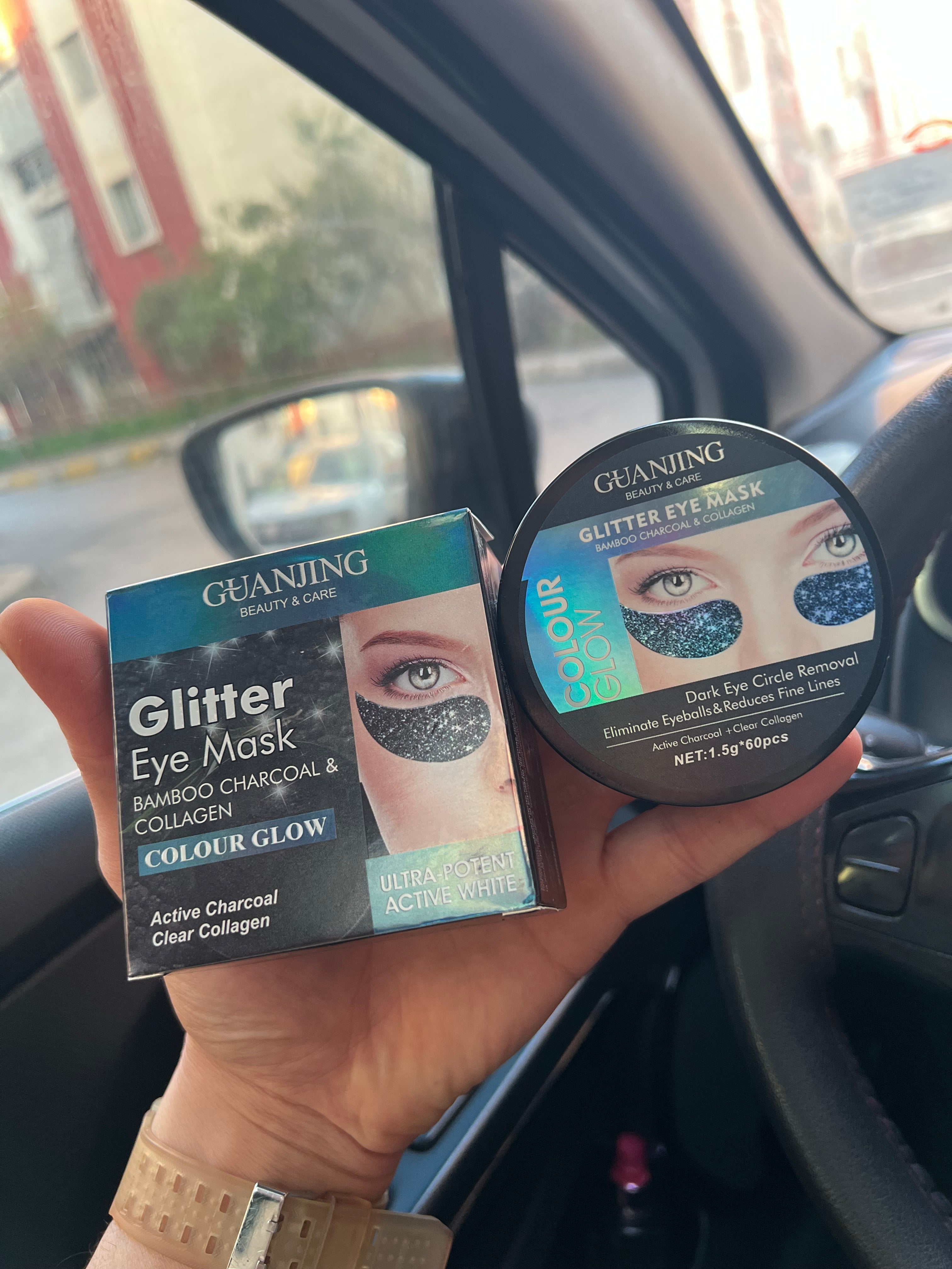 Glitter Eye Mask بالفحم والخلاصة الكولاجين